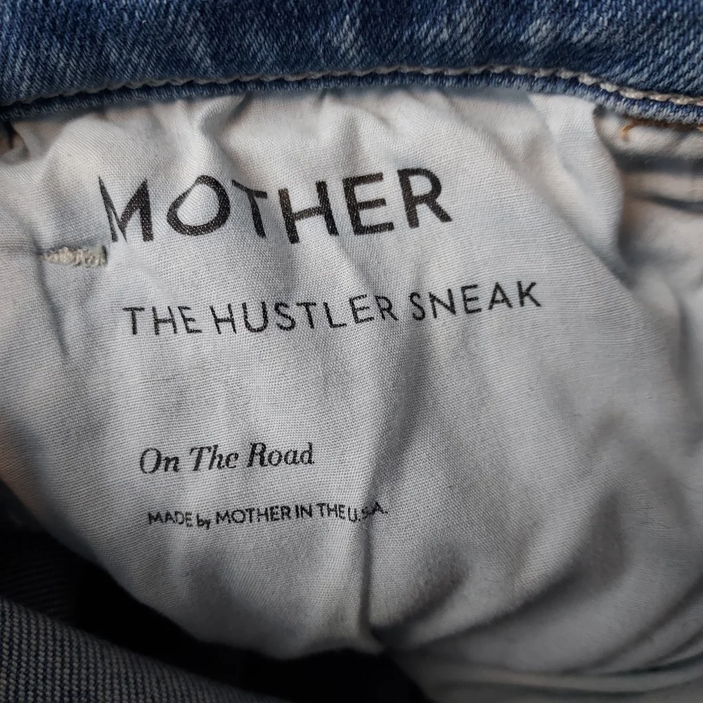 MOTHER The Hustler Sneak Jeans High-Rise Mini Flare Size 25